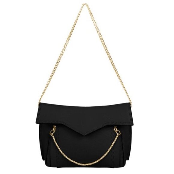 𝅺NWT Danielle Nicole Nora Black Leather Bag - Picture 1 of 8